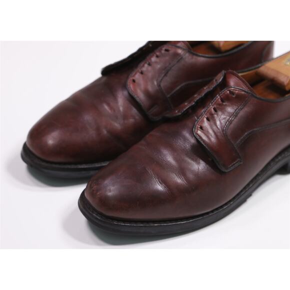 Allen Edmonds Men's Sanford Burgundy Plain Toe Leather Oxford Dress Shoes 9 D - Picture 3 of 12